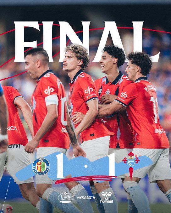 O Celta amasa posesión, pero só suma un punto en Xetafe